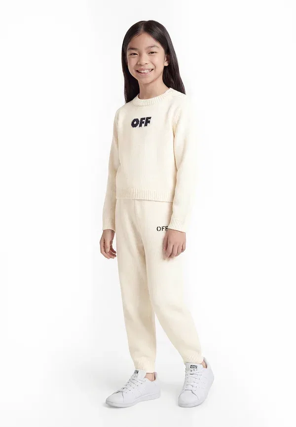 Комплект из кофты и брюк хлопковый Unisex Set - Tracksuit Bottoms Off-White, white, белый
