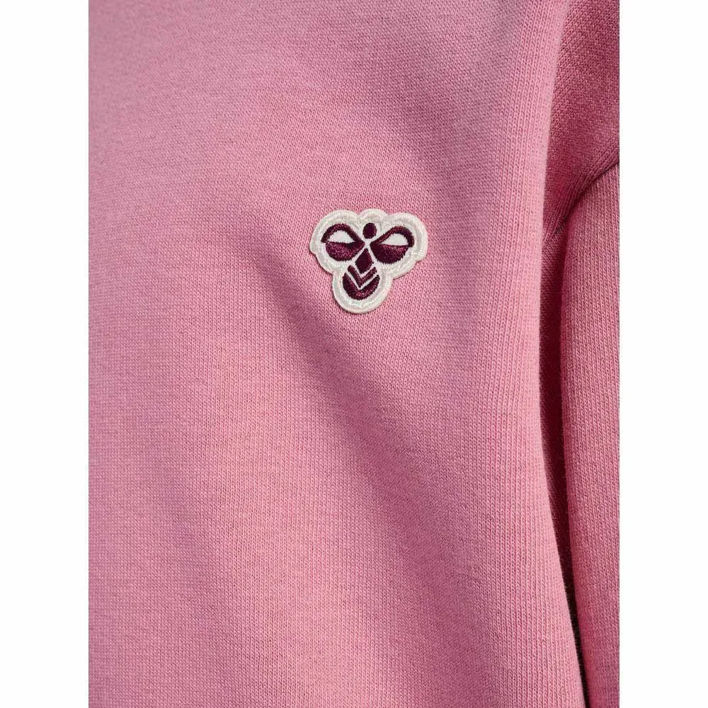 Детский свитшот свободного кроя с принтом Loose Bee Hummel, Pink — фото 4