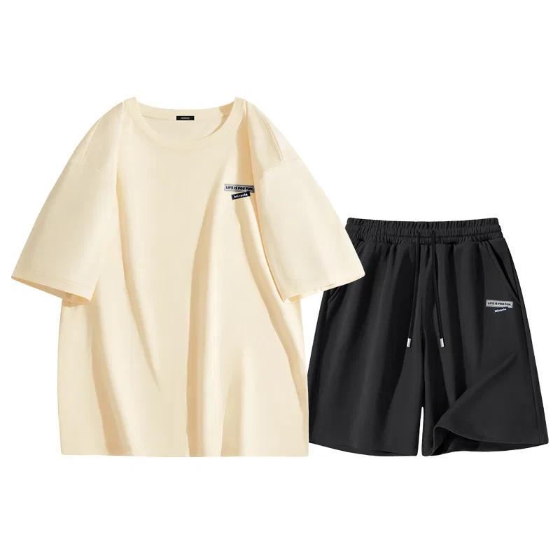 Комплект спортивной одежды детский Светло-Бежевый Черный MINISO, Light Beige Black