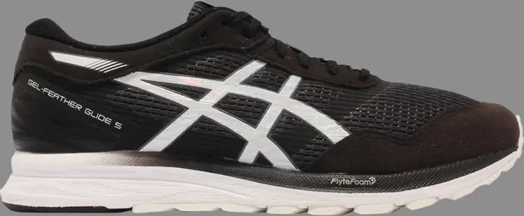 

Кроссовки gel feather glide 5 2e wide 'black white' Asics, черный