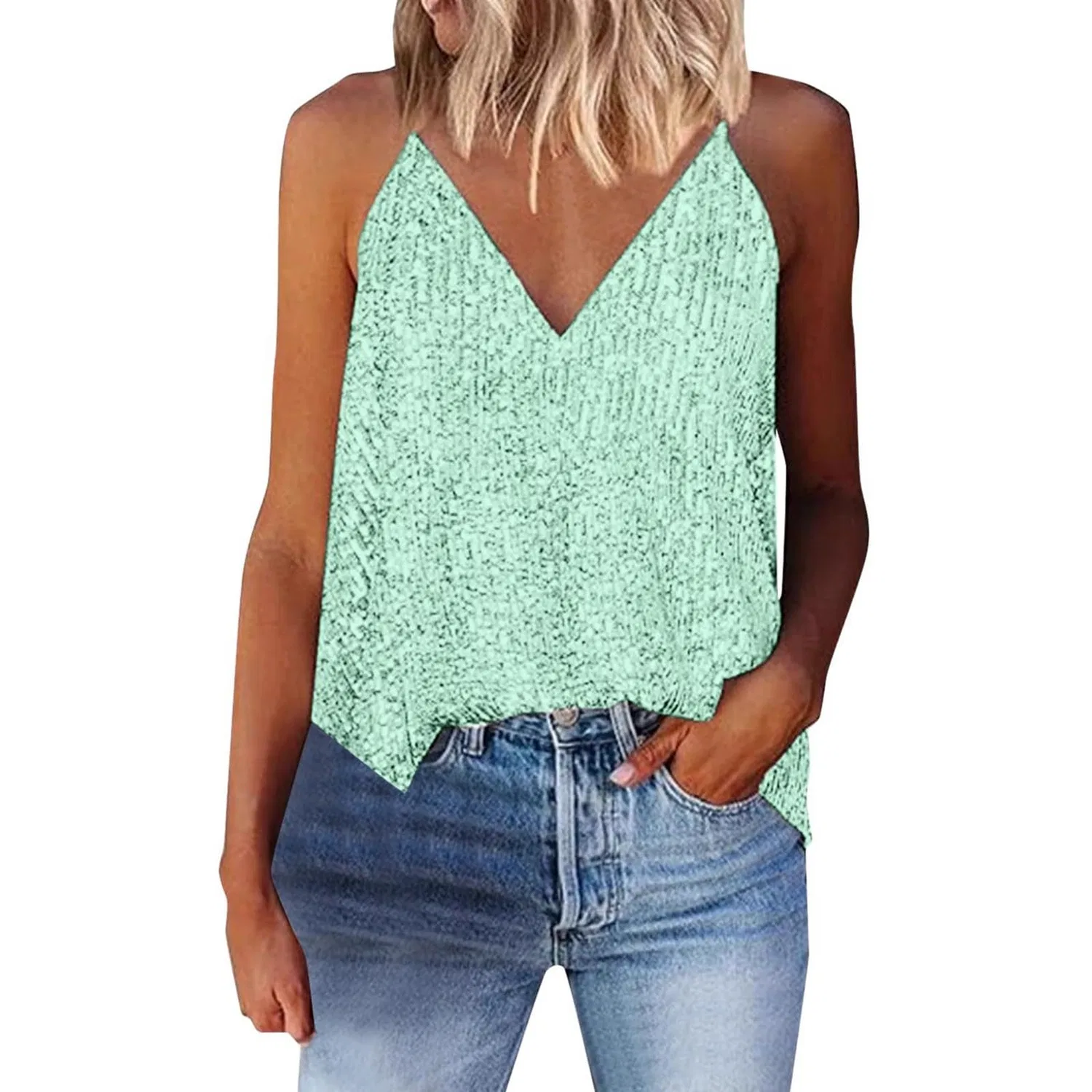 Женская блузка с пайетками Glamorous, Green