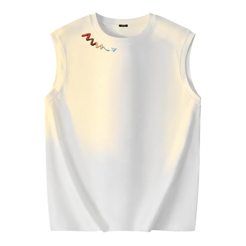 Детский топ без рукавов с круглым вырезом MINISO, White
