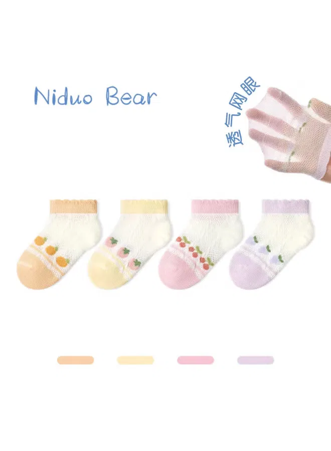 Носки детские тонкие хлопковые с сетчатым узором Niduoxiong, s4029