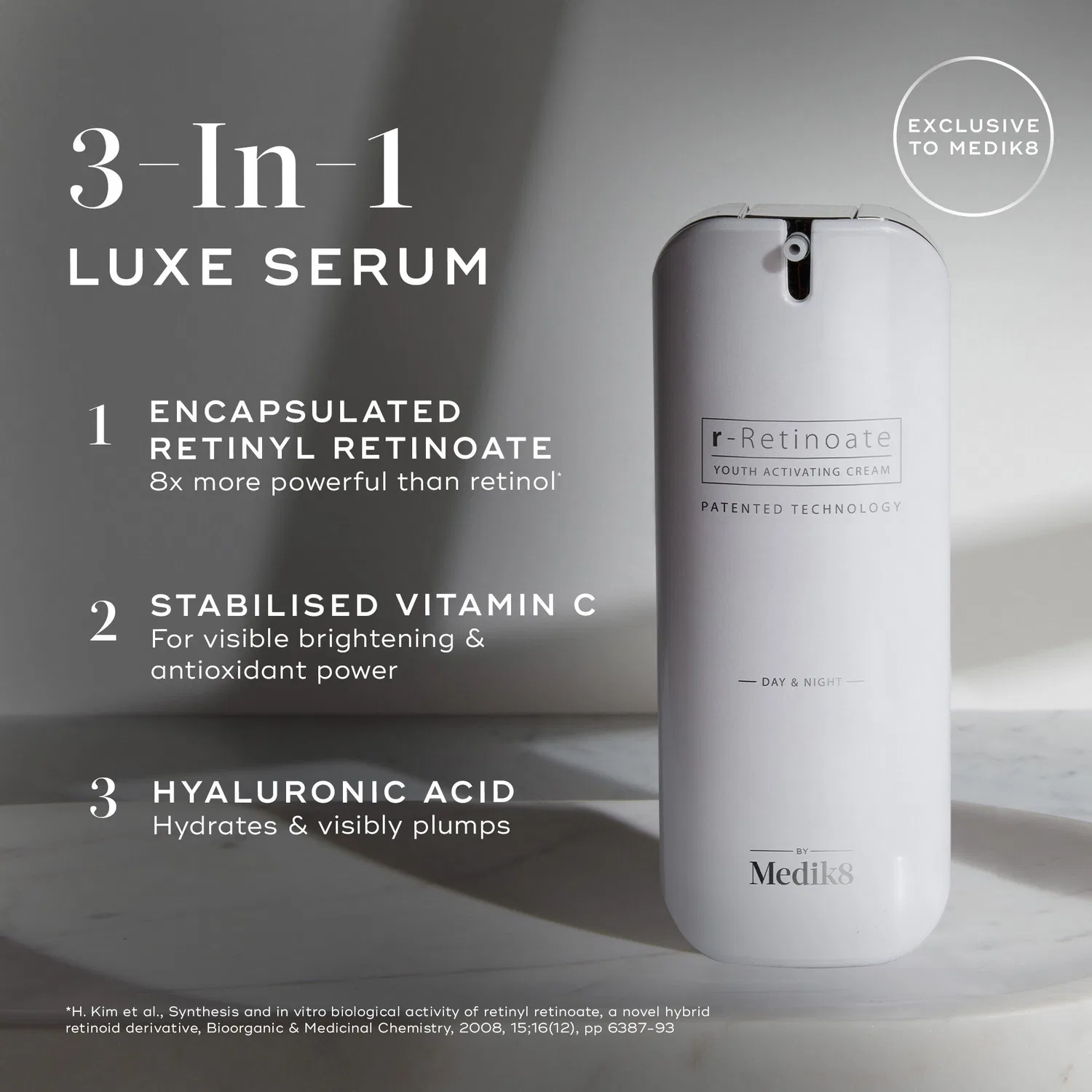 Сыворотка для лица с ретинолом r-Retinoate Day and Night Serum Medik8, 50 мл — фото 3