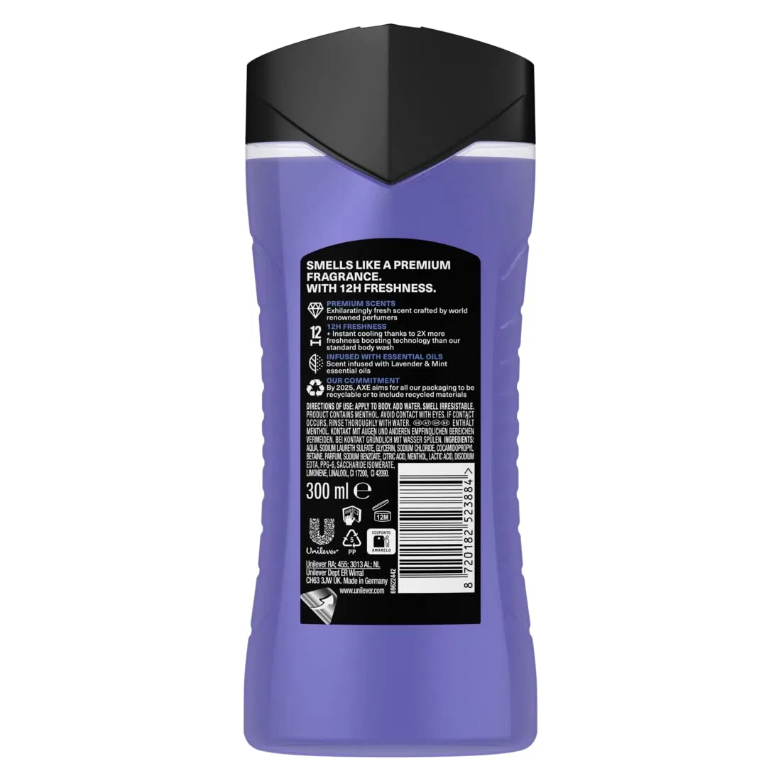 Гель для душа AXE Fine Fragrance Collection Blue Lavender, 6 x 300 мл — фото 3