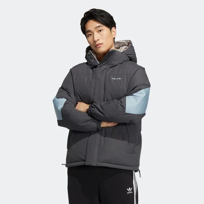 Мужской пуховик Adidas Originals Revers, голубой/темно-серый — фото 4