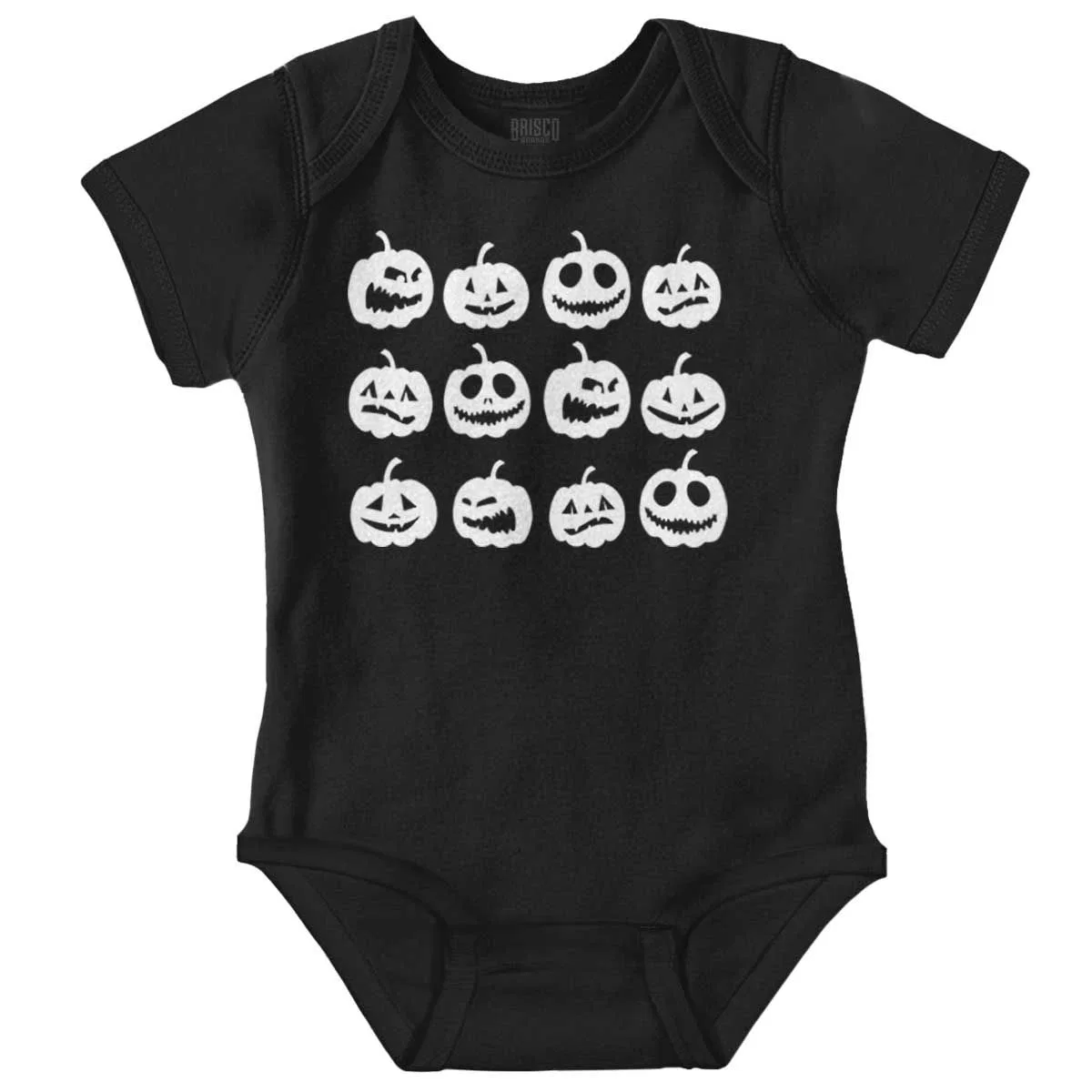 Детское боди с коротким рукавом Funny Halloween Jack O Lanterns Brisco Brands, Black