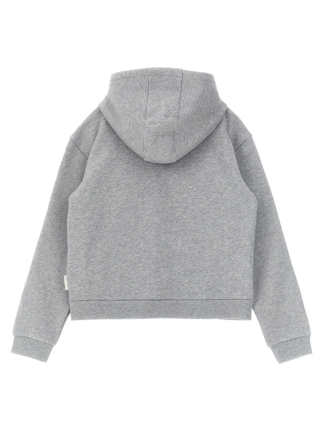 Худи с вязаными деталями крючком Moncler Enfant, серый — фото 2