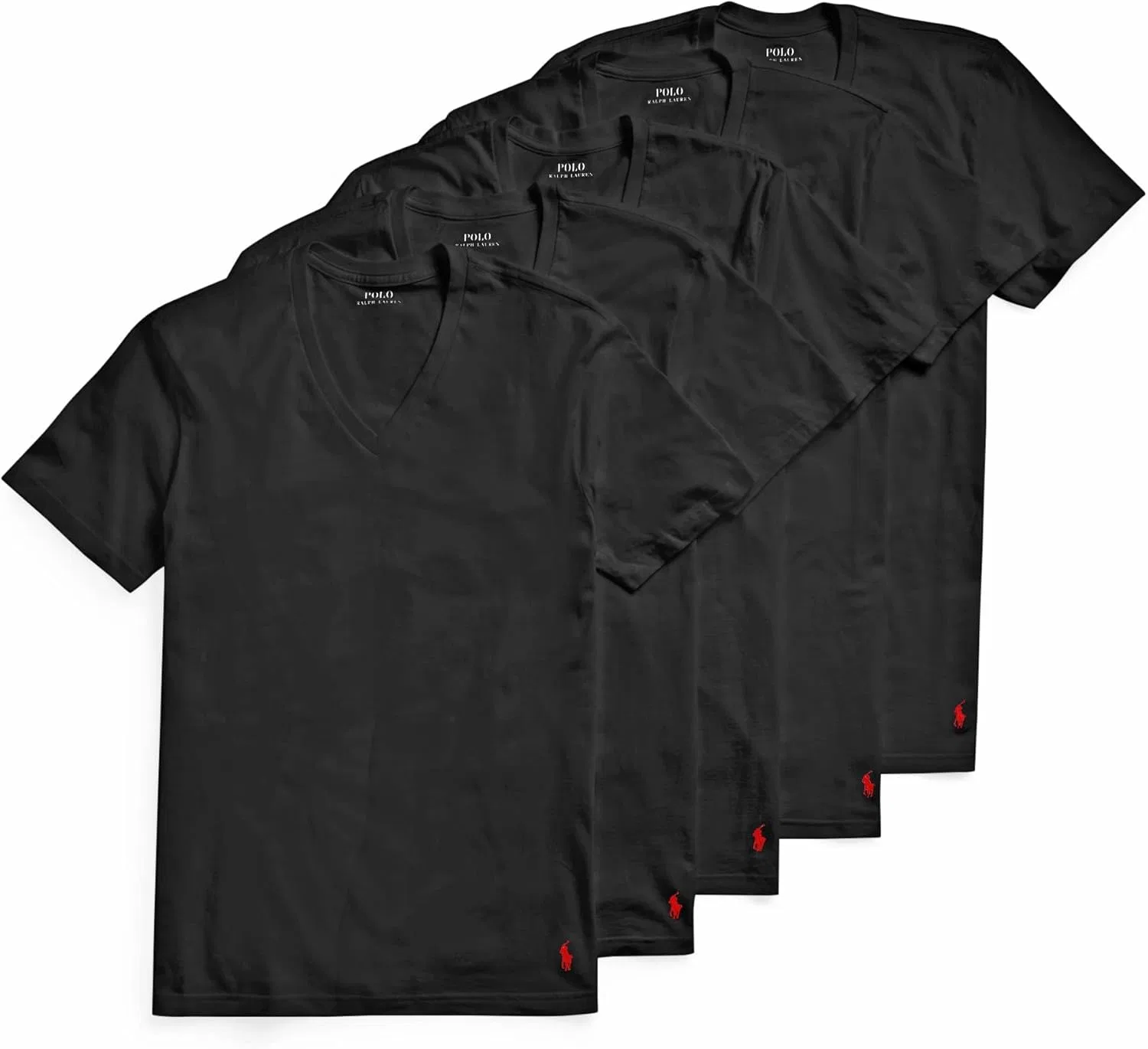 Мужская классическая футболка с V-образным вырезом Polo Ralph Lauren, Black