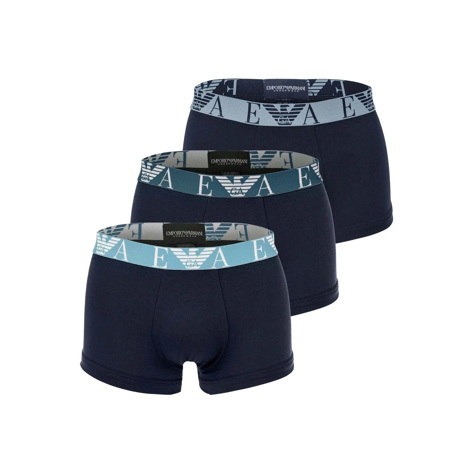 Мужские боксеры с монограммой Emporio Armani, Blue