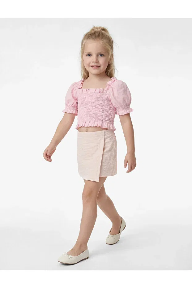 Детская юбка для девочек короткая с текстурой Koton, Rose