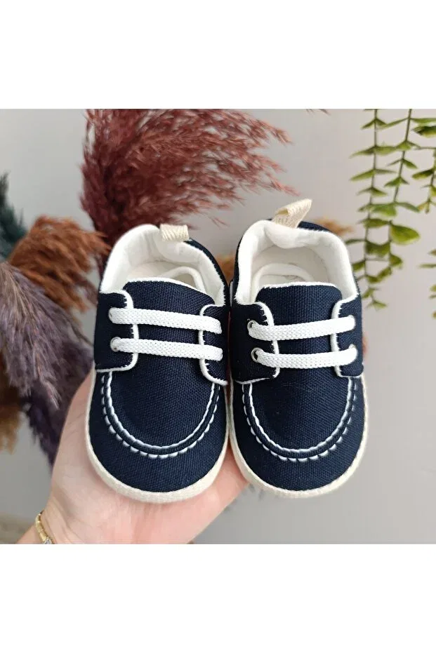 Детские пинетки для мальчиков с липучкой Leoncino, Navy Blue