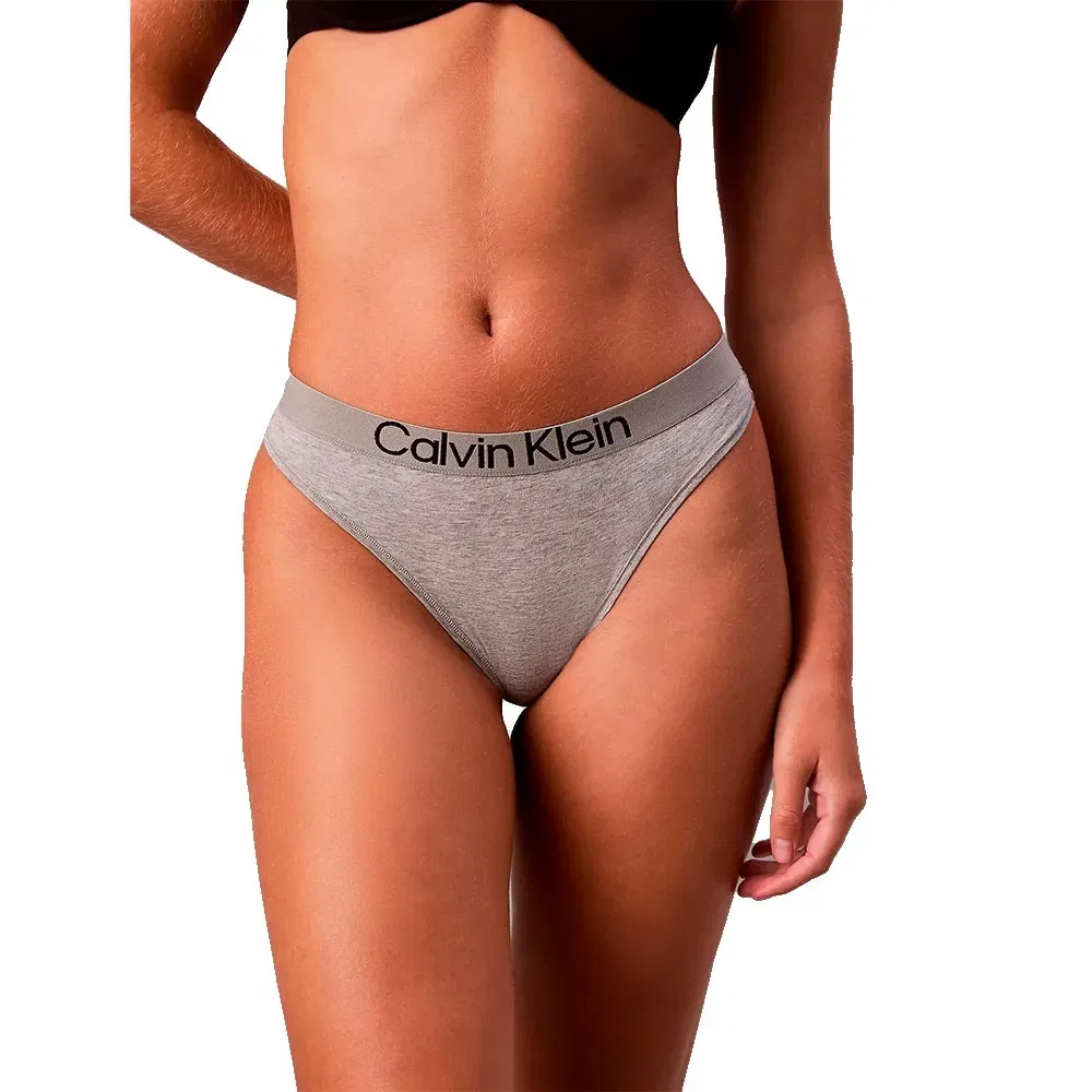Трусы стринги Calvin Klein, серый