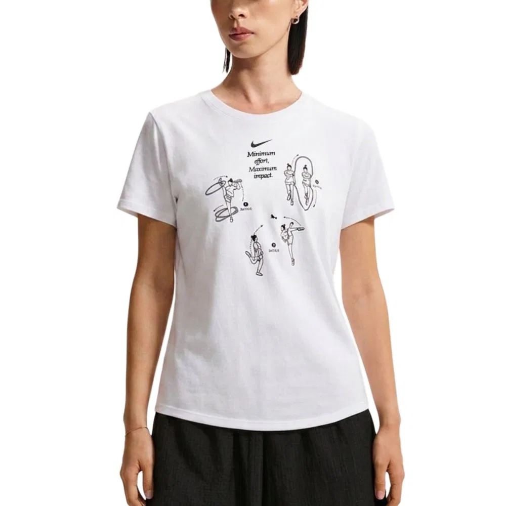 Женская футболка с круглым вырезом Nike Club, White