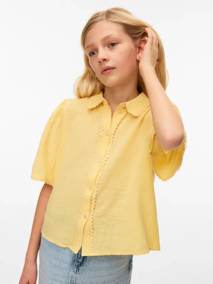 Блузка Siri Vero Moda Girl, желтый — фото 3