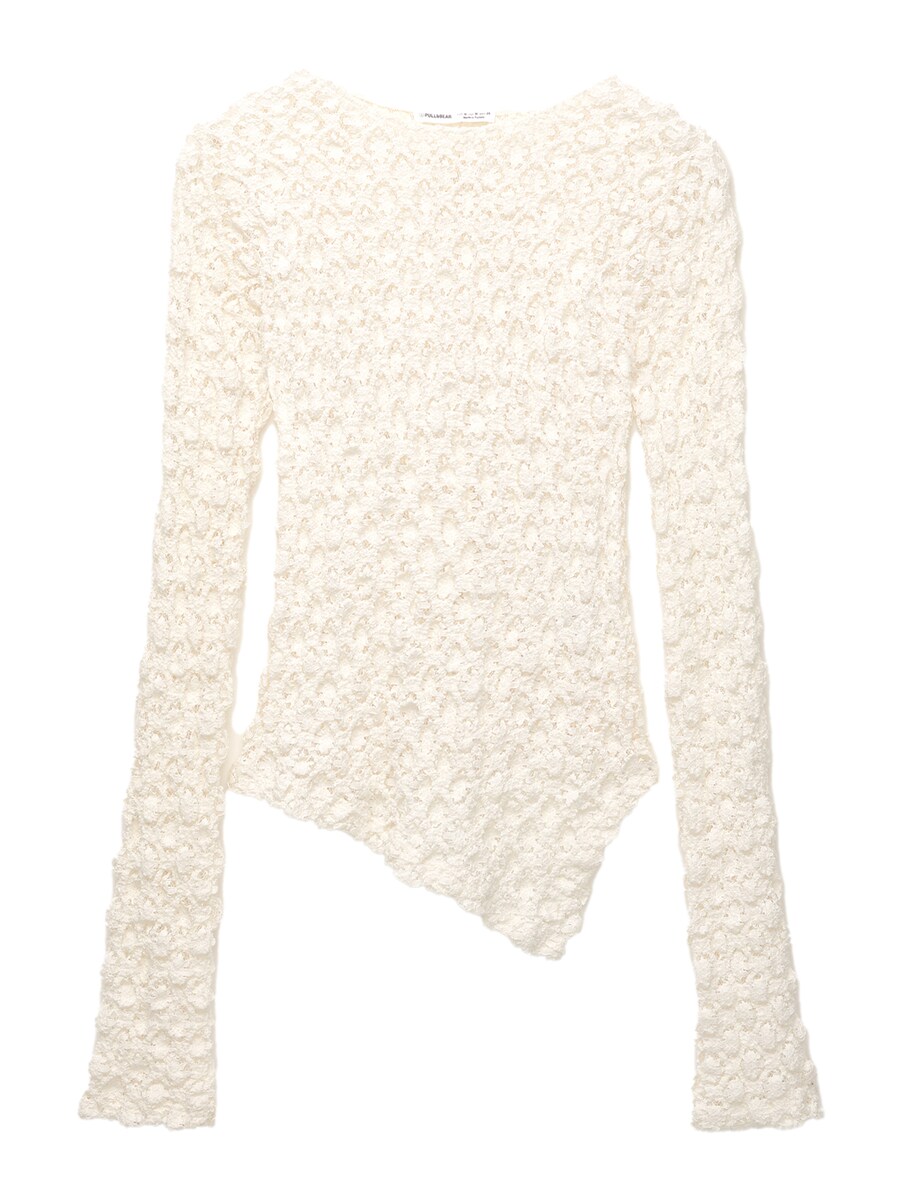 

Лонгслив Pull&Bear Pull&Bear , Cream