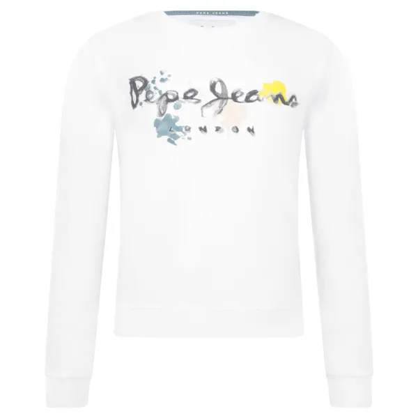 

Серый свитшот обычного кроя Pepe Jeans London, белый