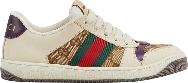 Кроссовки Gucci Wmns Screener GG Canvas - Beige, бежевый
