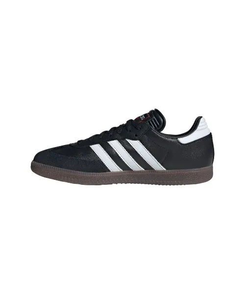 Мужские кроссовки из натуральной кожи Samba adidas черно-белые — фото 4