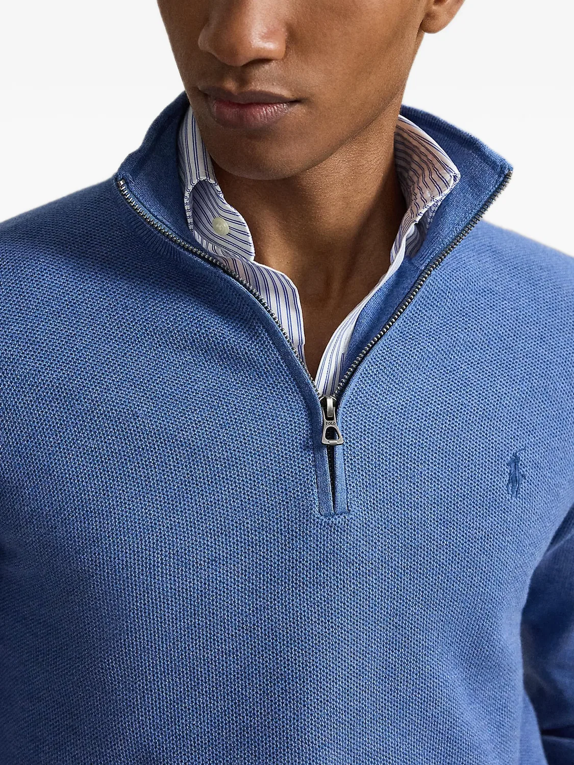 Джемпер на молнии Polo Ralph Lauren, синий — фото 4