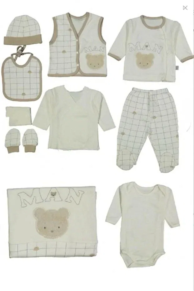 Детский для мальчиков комплект боди с длинным рукавом Bys Baby Fashion, Brown — фото 3