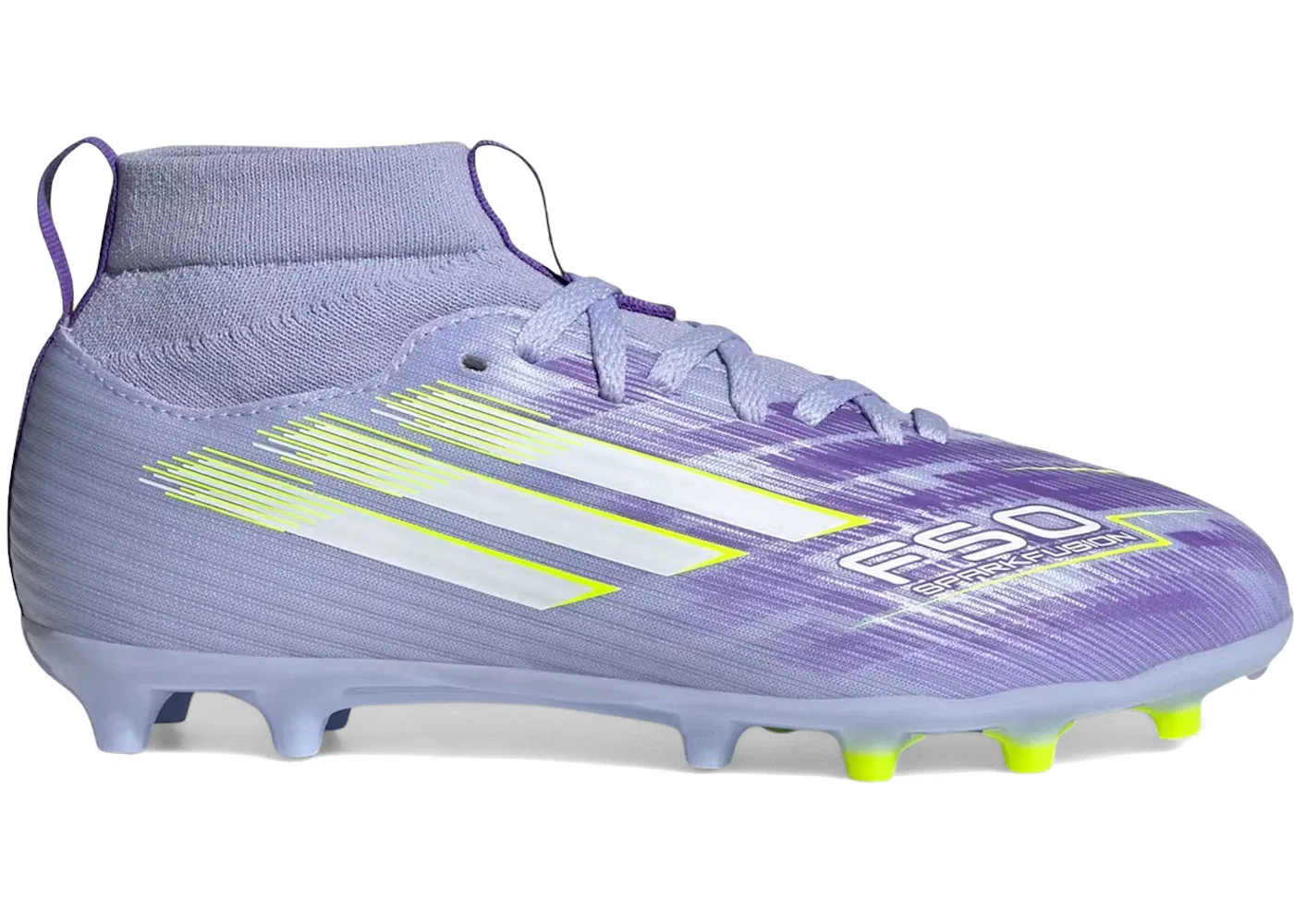 Детские бутсы с высоким берцем Sparkfusion Radiant Blaze Pack Adidas, Violet Tone/Lucid Lemon/Purple Rush