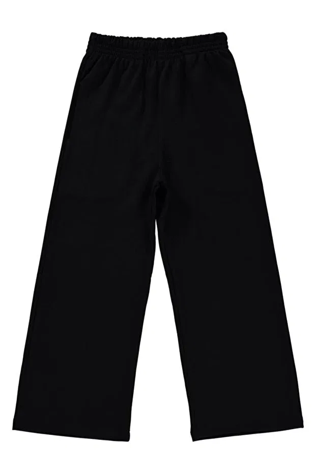 Детские брюки для девочек прямые широкие Civil Girls, Black