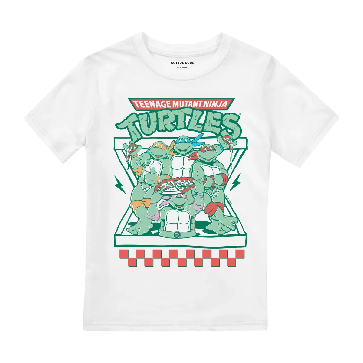 Футболка с принтом Tmnt Pizza Takeway Teenage Mutant Ninja Turtles, White — фото 2