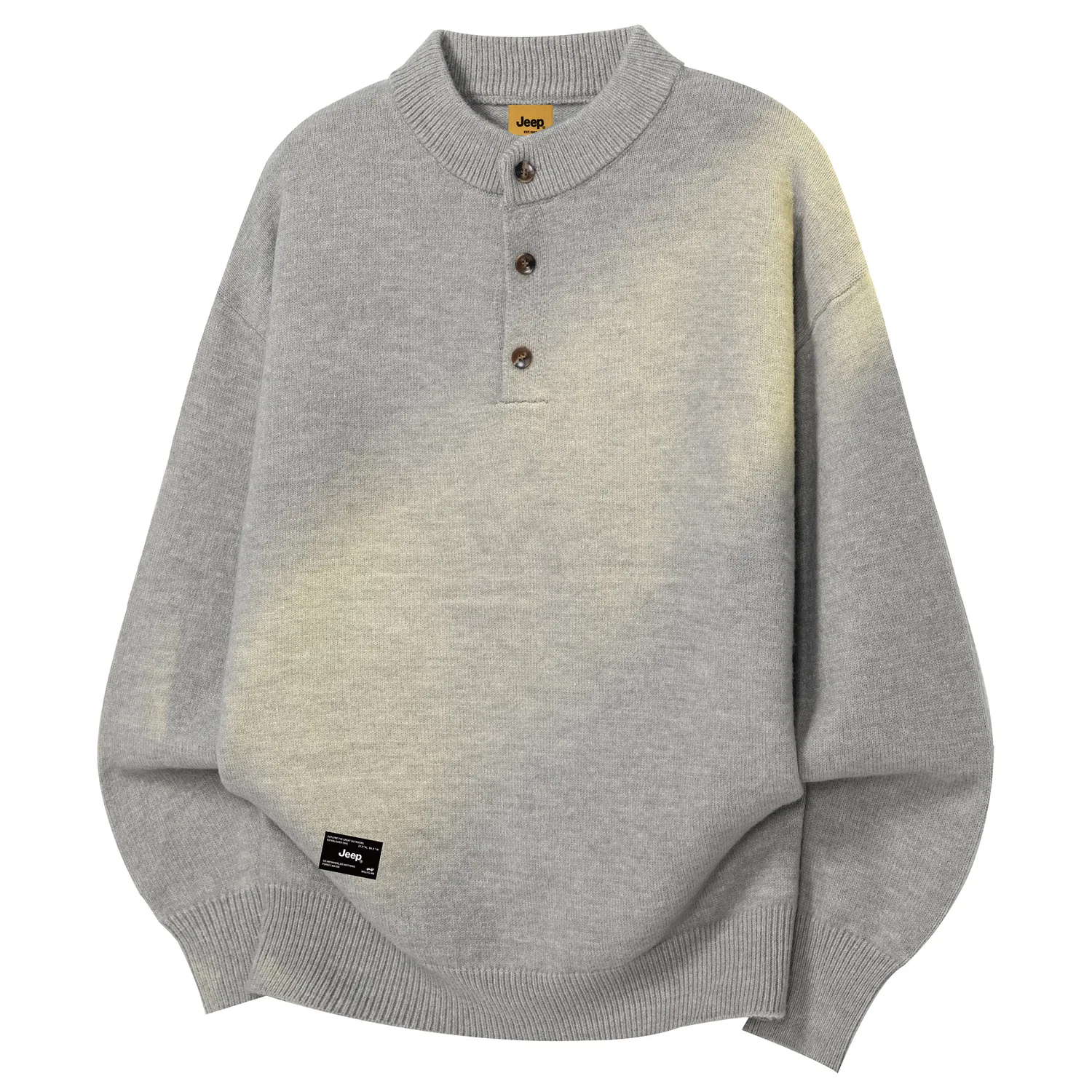 Детский свитер унисекс с круглым вырезом, модель Leisure Collection, Jeep, Heather Gray