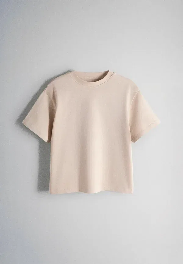 Футболка хлопковая Basic T-shirt The Set, Brown, Grey, черный/коричневый/серый — фото 2