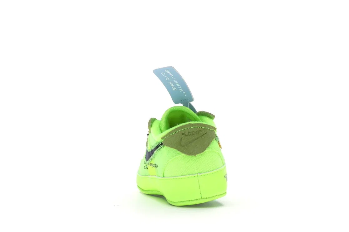 Детские кроссовки с ярким цветом Nike Air Force 1 Low Off-White Volt Nike, Volt/Hyper Jade-Cone-Black — фото 4