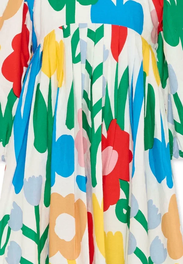 Платье с цветочным принтом Day dress Stella Mccartney Kids, multi coloured, мультиколор — фото 3