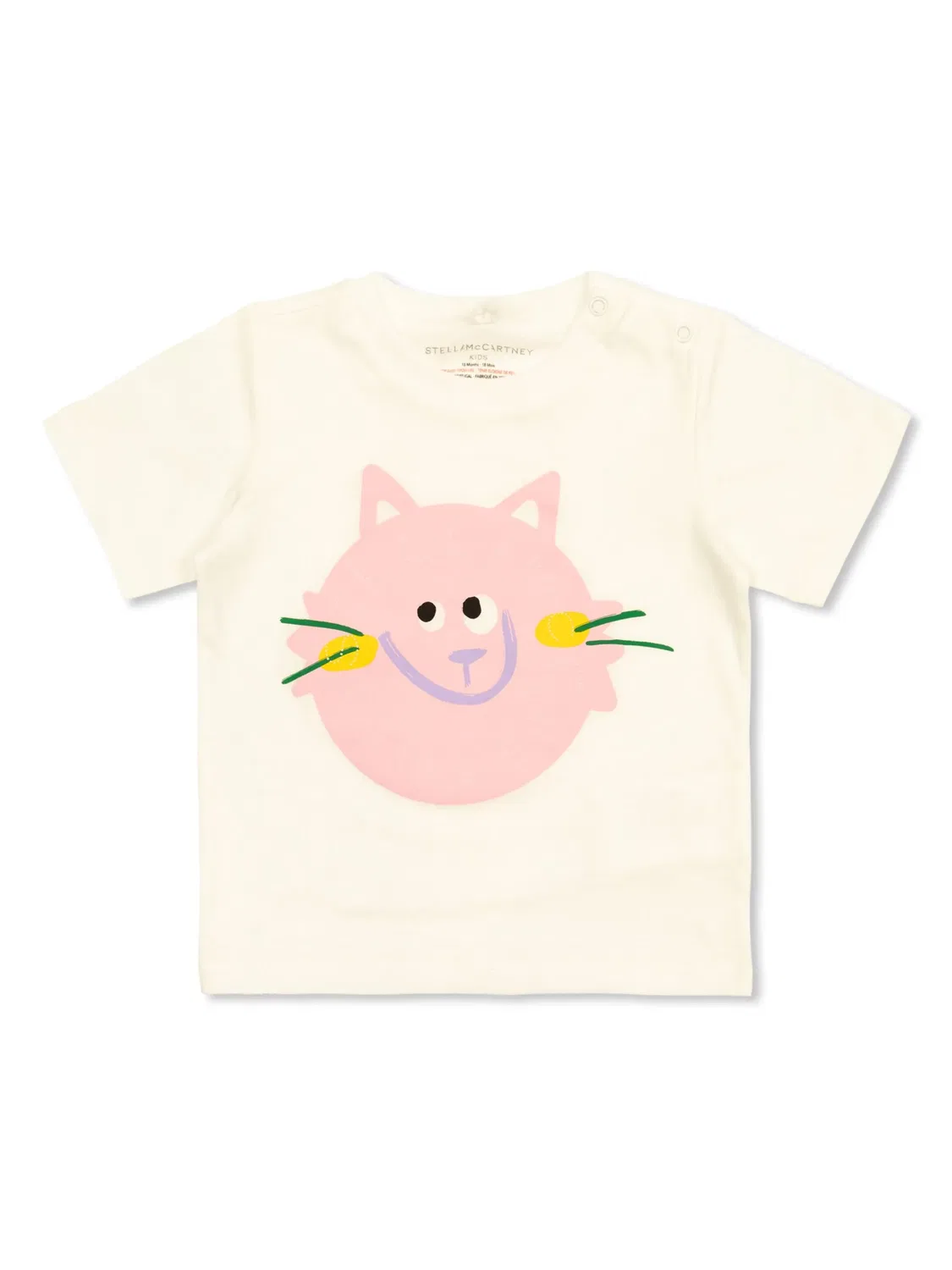 Футболка с котом Stella McCartney, нейтральный