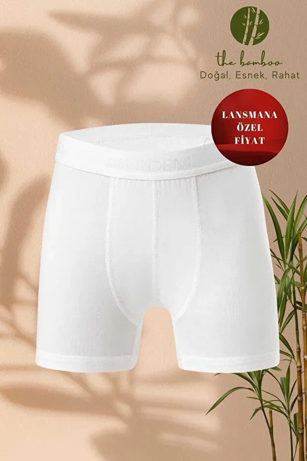 Детские боксеры для мальчиков из бамбука Basics Erdem Iç Giyim, White