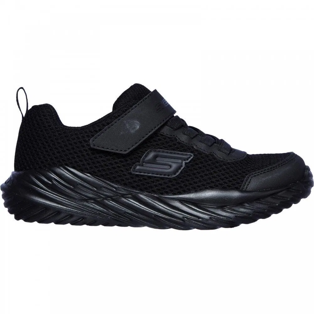 Детские кроссовки на шнуровке и липучке Nitro Sprint Krodon Skechers, Schwarz