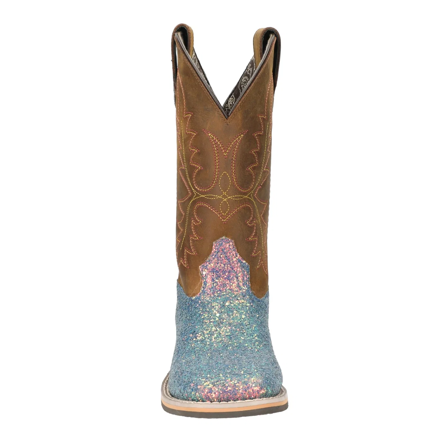 Детские ботинки для мальчиков с принтом Western Wisteria Smoky Mountain Boots, Antique Brown Pink — фото 2