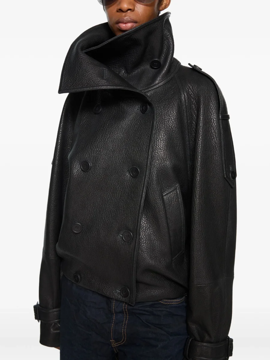 Куртка Acne Studios двубортная, черный