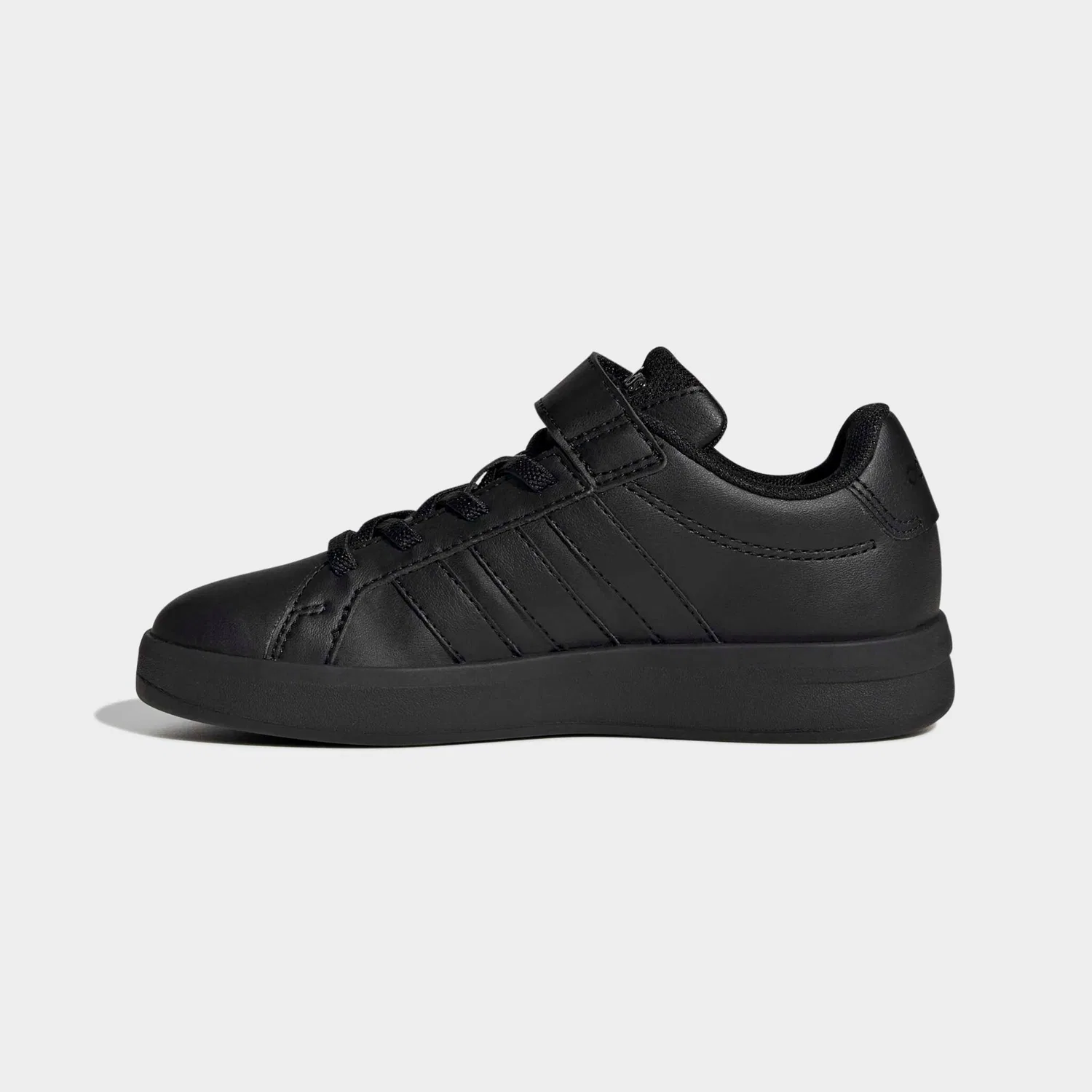 Детские спортивные кроссовки с эластичными шнурками Grand Court 3.0 Adidas, Core Black — фото 3