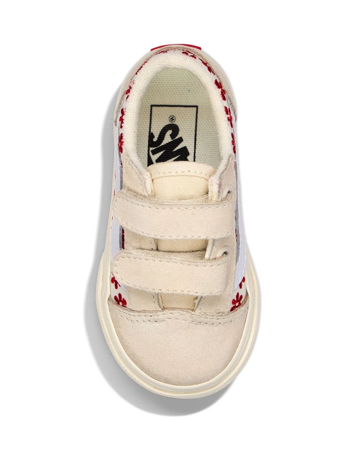 Кроссовки Vans Old Skool для малышей, кремово-красные — фото 2