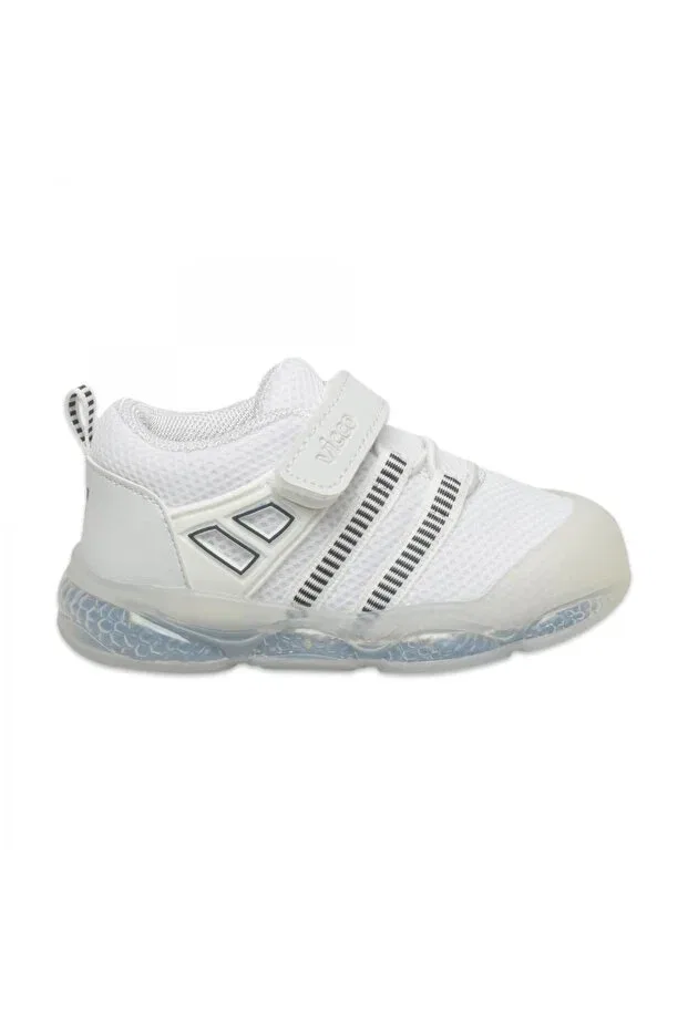 Детские спортивные кроссовки для девочек светящиеся Orante Bebe Vicco, 1101 White/Navy Blue