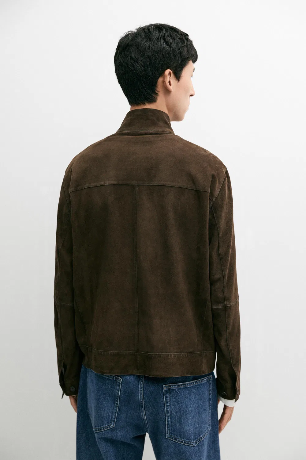 Куртка Massimo Dutti, из замшевой кожи, шоколадный — фото 3