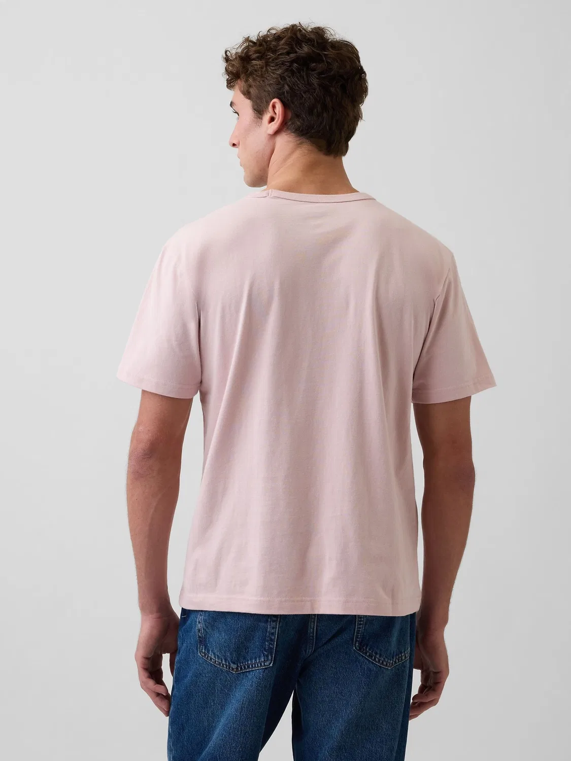 Футболка Gap Relaxed Short Sleeve, розовый — фото 2