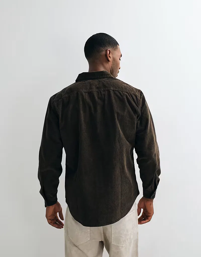 Рубашка Levi's из вельвета с двумя карманами, коричневый — фото 3
