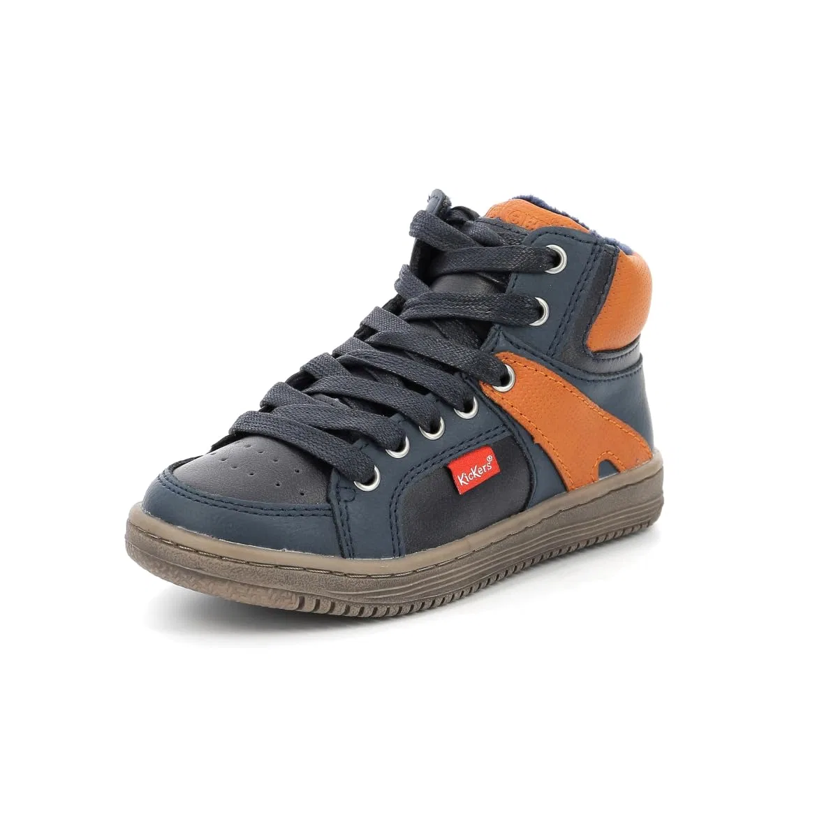 Детские кроссовки для мальчиков с блестками Kickers, Navy Blue Glitter