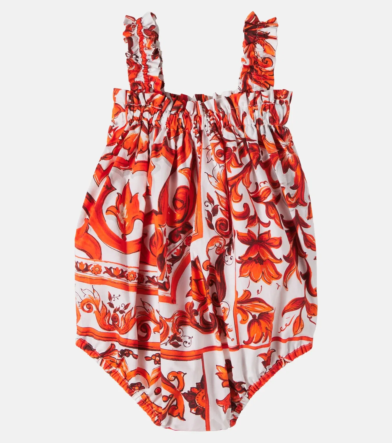 Боди хлопковое Baby Majolica Dolce&Gabbana Kids, оранжевый — фото 3
