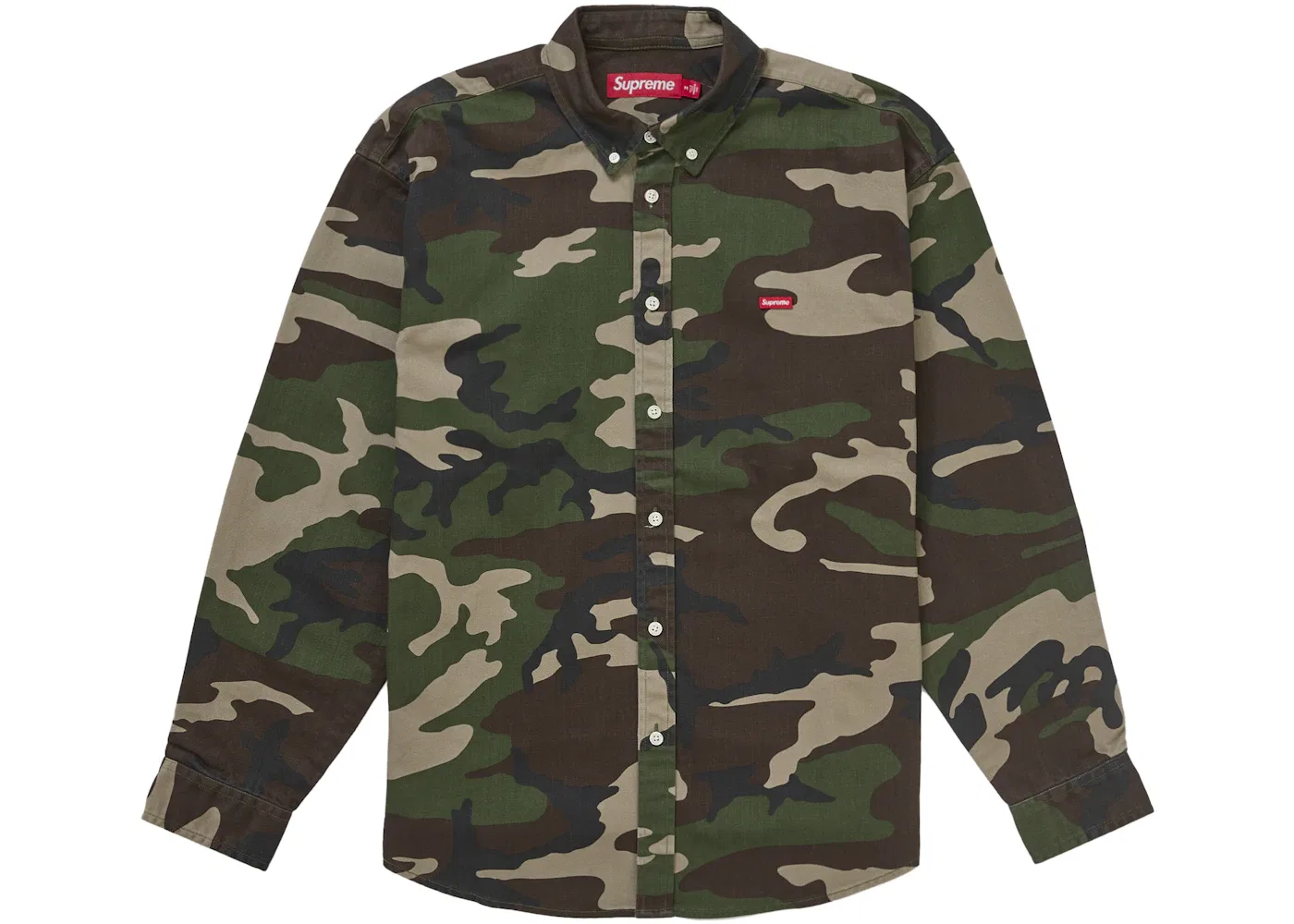 Мужская рубашка с принтом Supreme Shirt (FW25), Woodland Camo