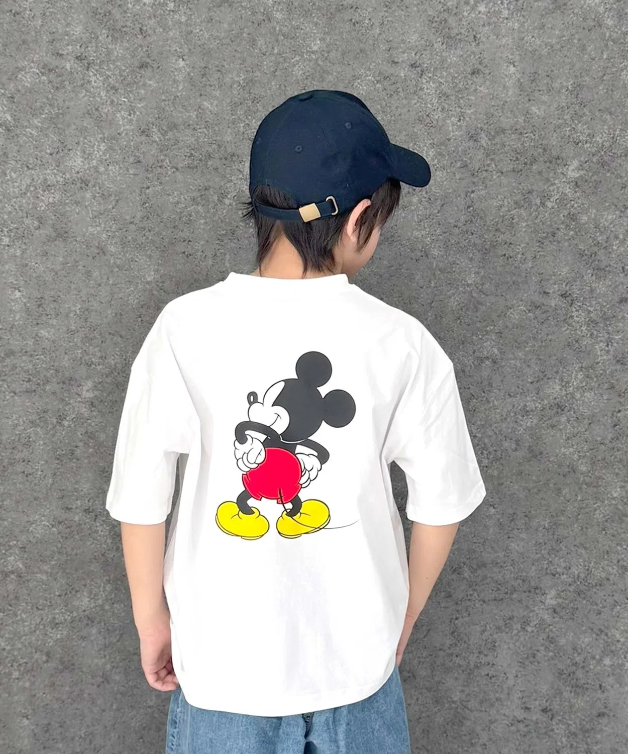 Детская футболка с принтом Mickey Mouse оверсайз Disney, White — фото 4