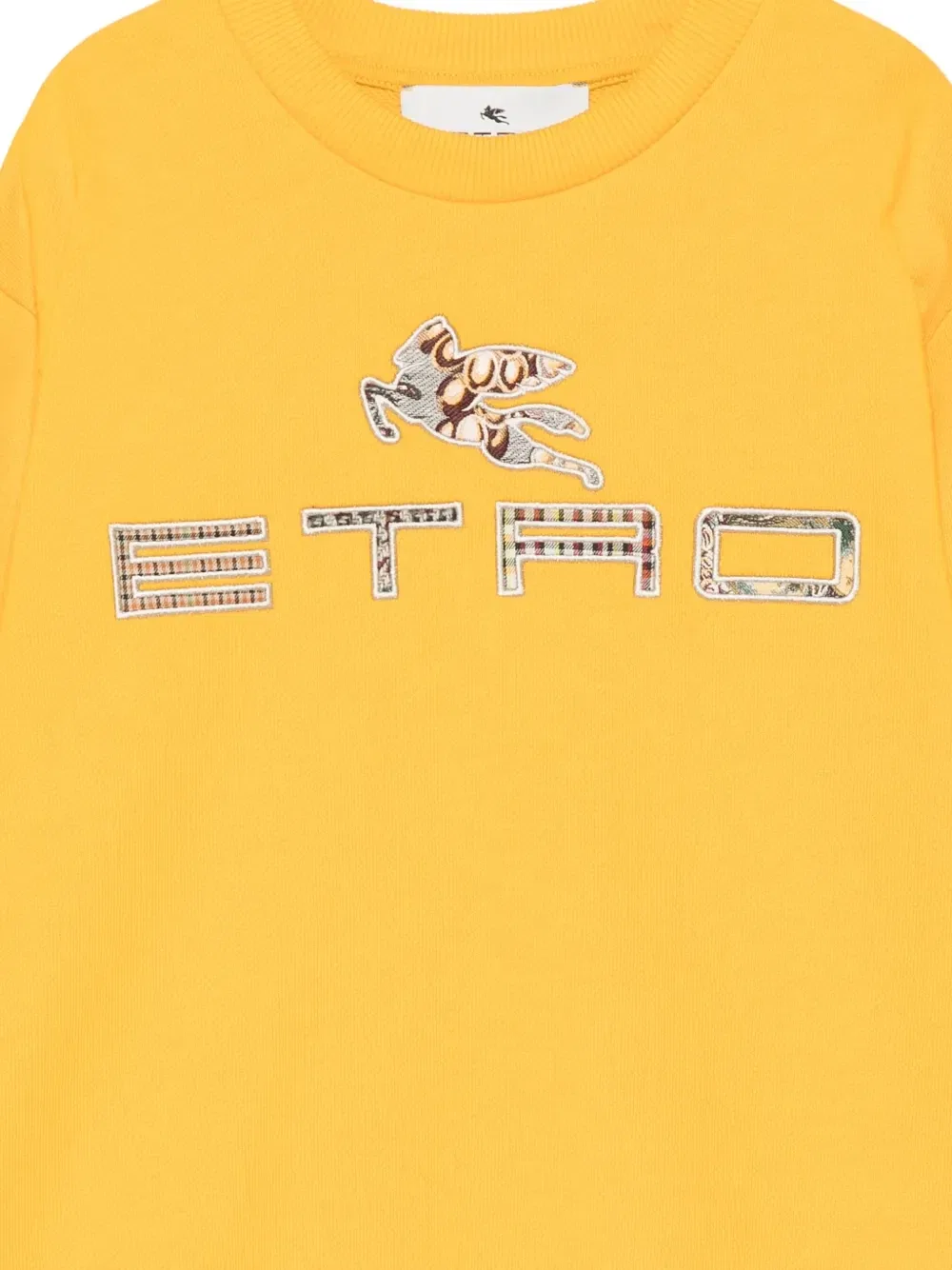 Толстовка с вышивкой логотипа Pegasus Etro Kids, желтый — фото 3