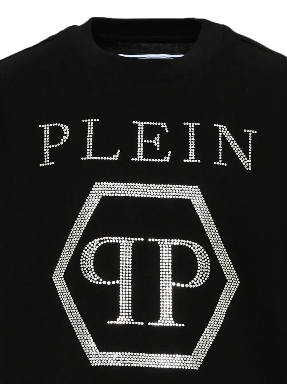 Футболка с логотипом из стразов Philipp Plein Junior, черный — фото 3