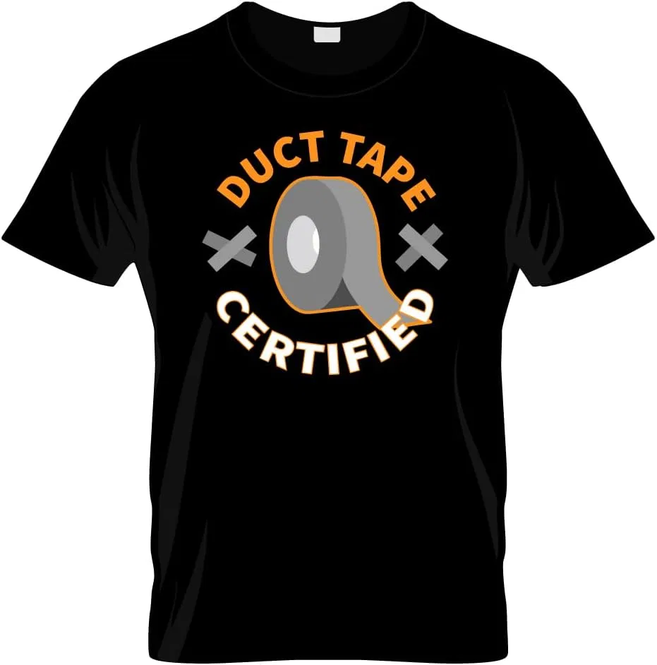 Футболка с графическим принтом Duct Tape Certified, Black